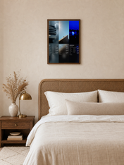 Minimalist Album Cover Wall Art Print Trio - dark wood framed