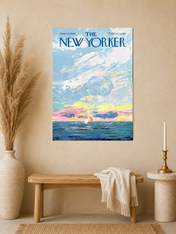The New Yorker Sailboat Cover Wall Art Print - unframed mockup