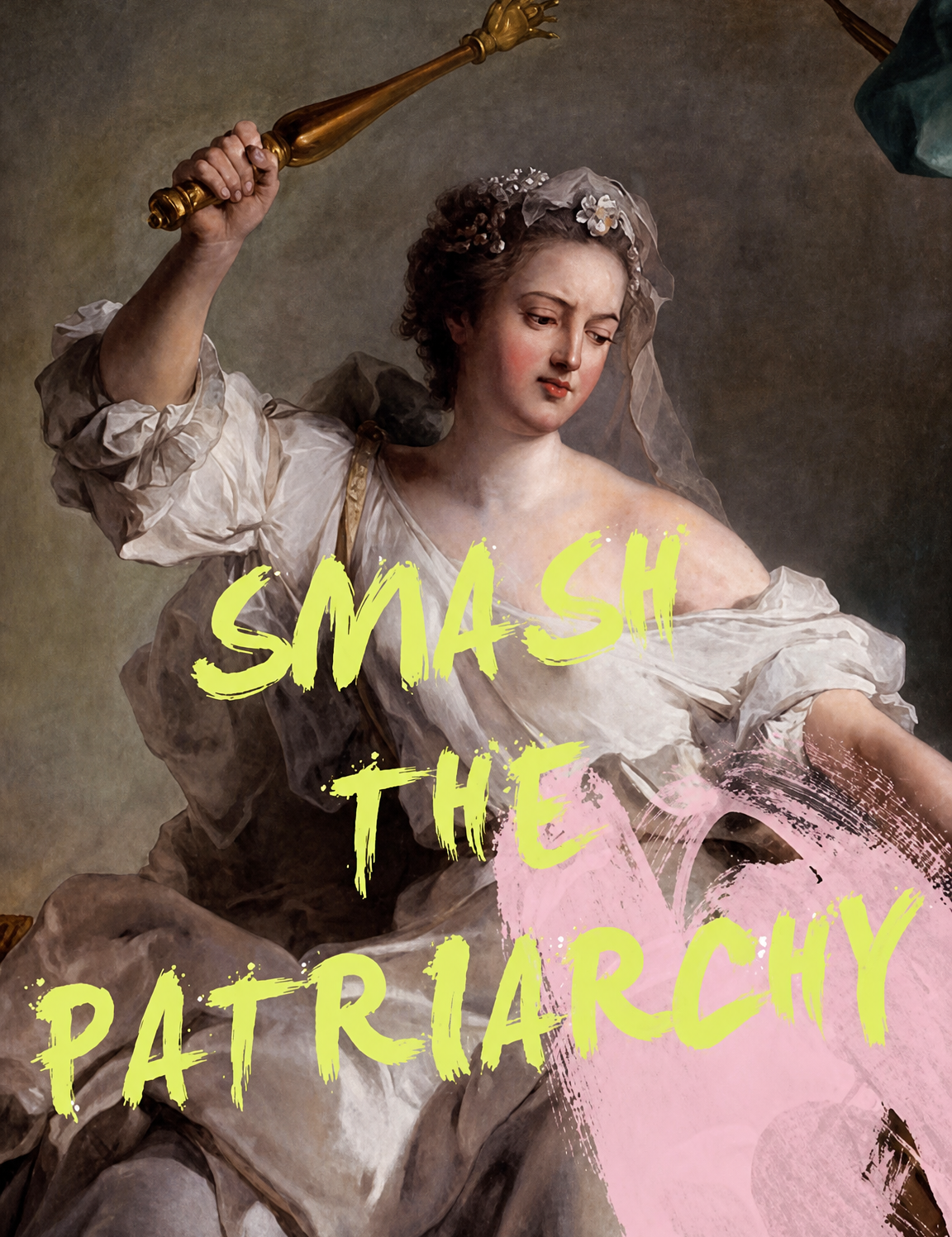 Smash the Patriarchy Feminist Wall Art Print - unframed