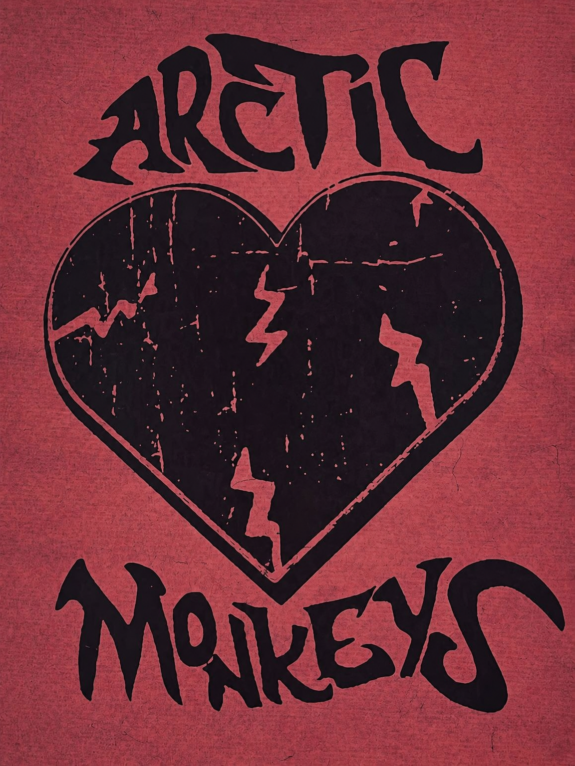 Arctic Monkeys Heart Graphic Wall Art Print - unframed