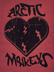 Arctic Monkeys Heart Graphic Wall Art Print - unframed