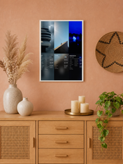 Minimalist Album Cover Wall Art Print Trio - white framed