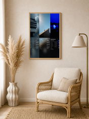 Minimalist Album Cover Wall Art Print Trio - wood framed poster