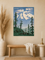 Tatry Mountain Travel Poster Wall Art Print - unframed mockup