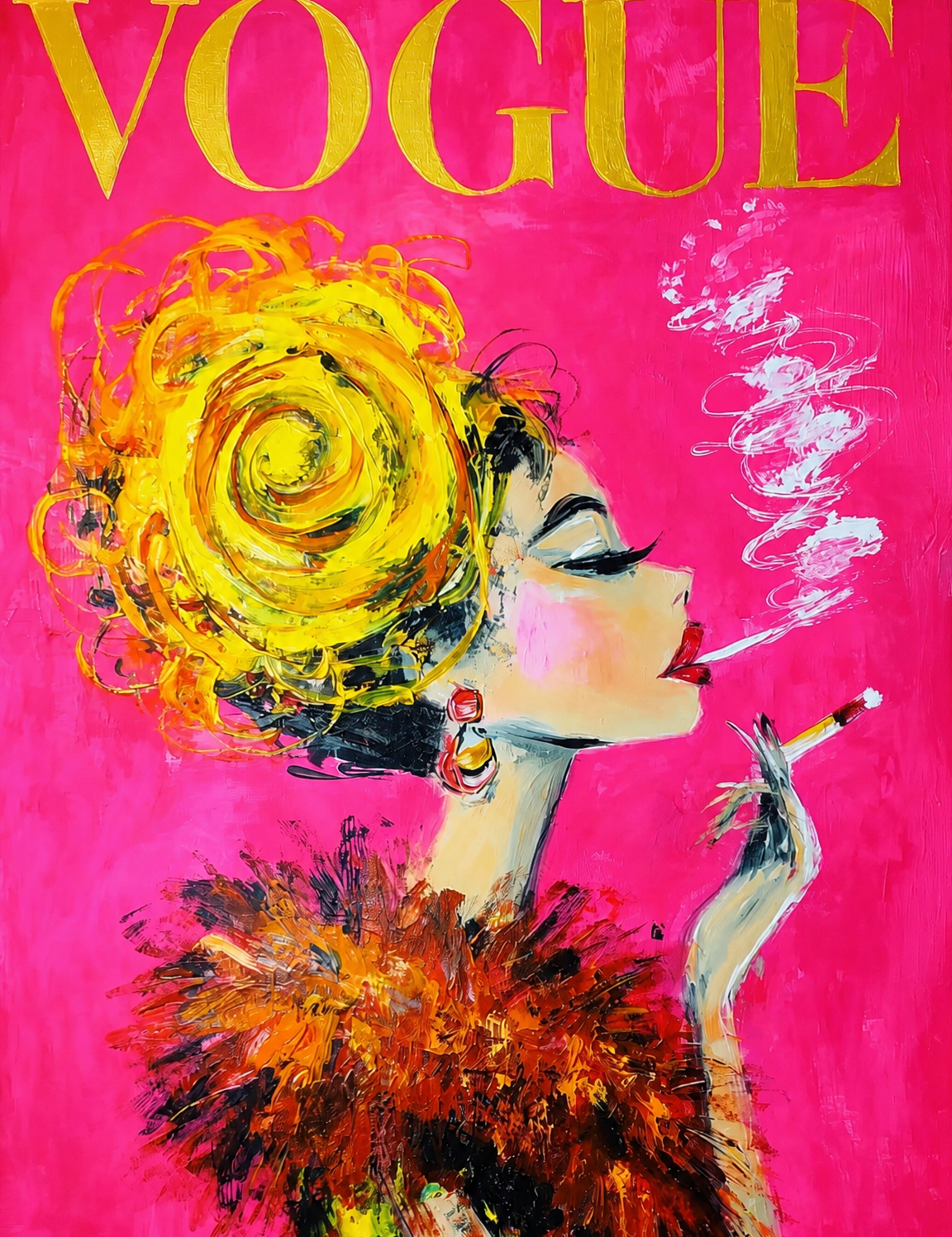 Vogue Inspired Fashion Wall Art Print - unframed