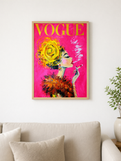 Vogue Inspired Fashion Wall Art Print - wood framed poster