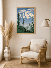 Tatry Mountain Travel Poster Wall Art Print - wood framed poster