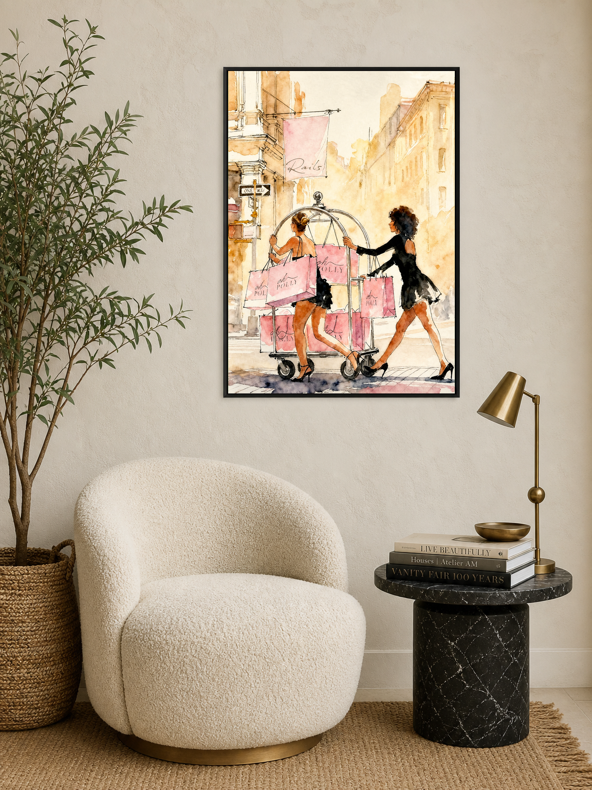 Wall Art Print - black framed
