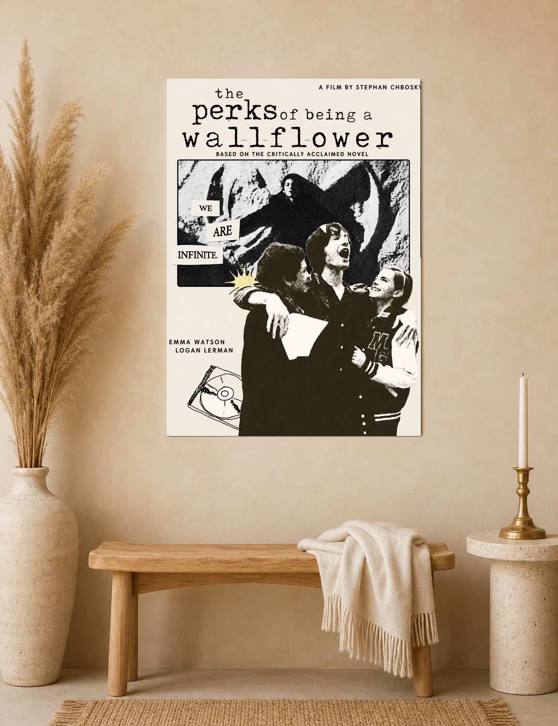 The Perks of Being a Wallflower Wall Art Print - unframed mockup