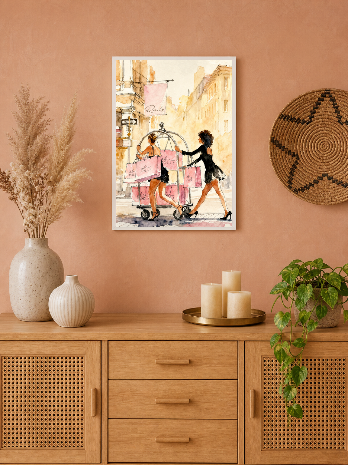 Wall Art Print - white framed