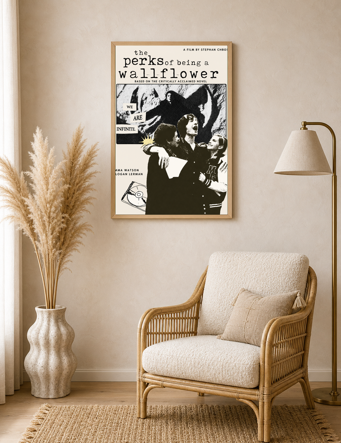 The Perks of Being a Wallflower Wall Art Print - wood framed poster