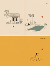Minimalist Poolside & Surf Wall Art Print - unframed