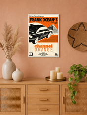 Frank Ocean Channel Orange Wall Art Print - white framed