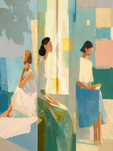 Modern Abstract Women Wall Art Print