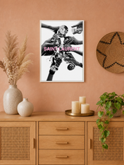 Saint Laurent Champagne Toast Wall Art Print - white framed