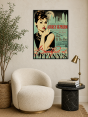 Breakfast at Tiffany's Vintage Wall Art Print - black framed