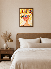 Wall Art Print - dark wood framed