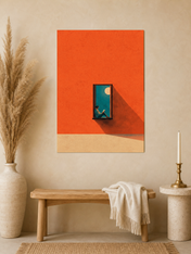 Minimalist Reader in Window Wall Art Print - unframed mockup