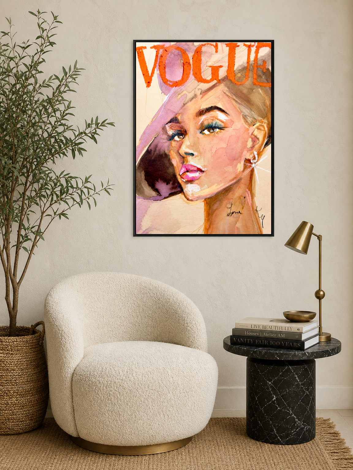 Wall Art Print - black framed