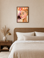 Wall Art Print - dark wood framed