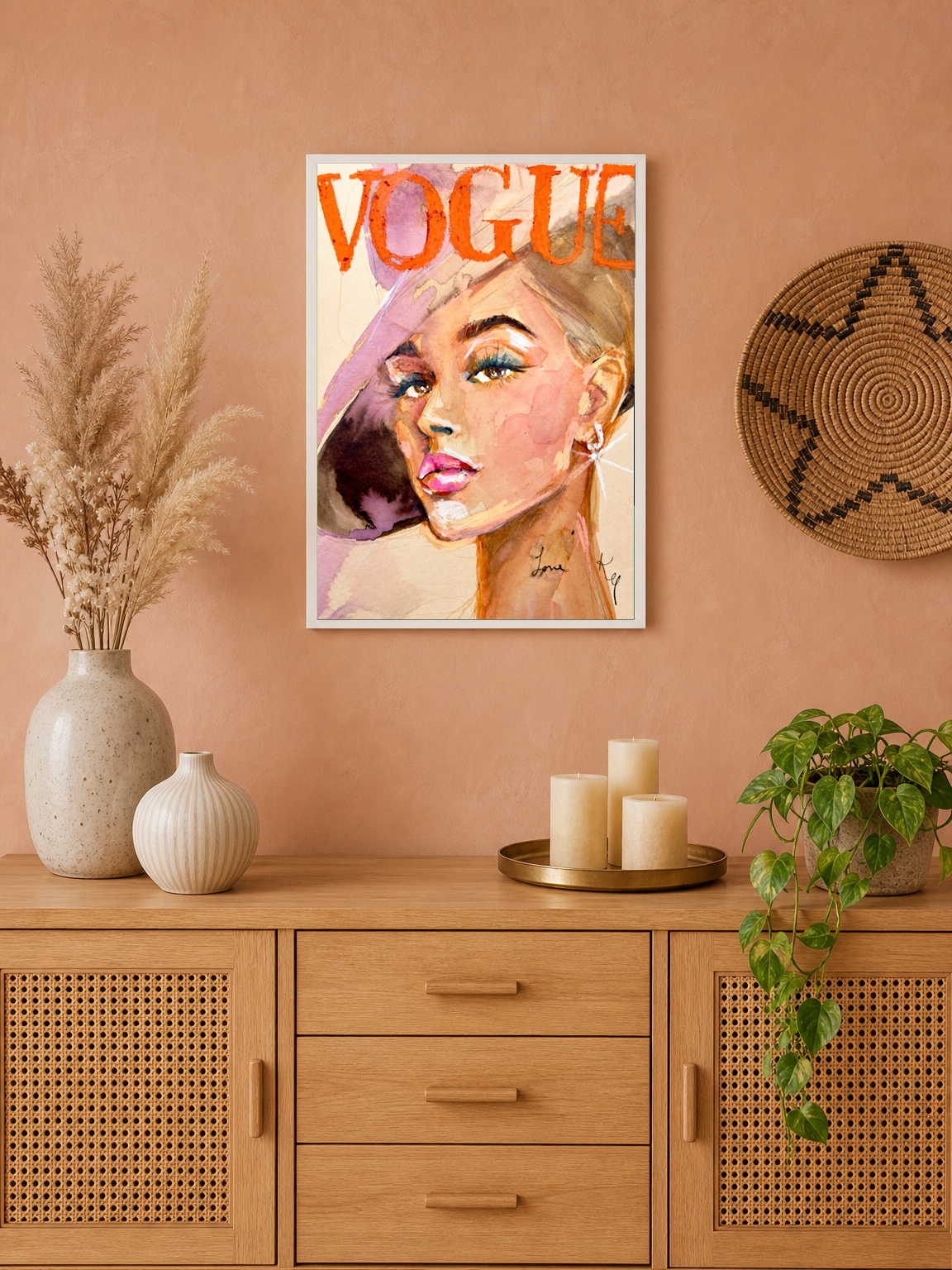 Wall Art Print - white framed