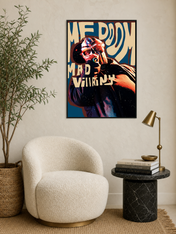MF DOOM Madvillainy Rap Poster Wall Art Print - black framed
