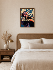 MF DOOM Madvillainy Rap Poster Wall Art Print - dark wood framed