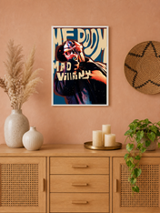 MF DOOM Madvillainy Rap Poster Wall Art Print - white framed