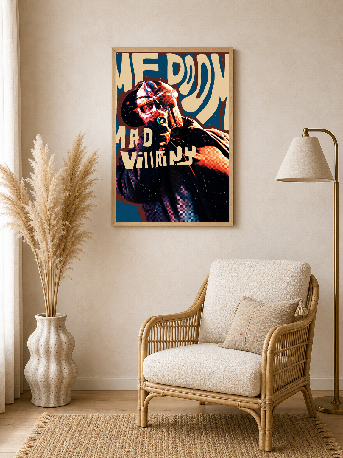 MF DOOM Madvillainy Rap Poster Wall Art Print - wood framed poster