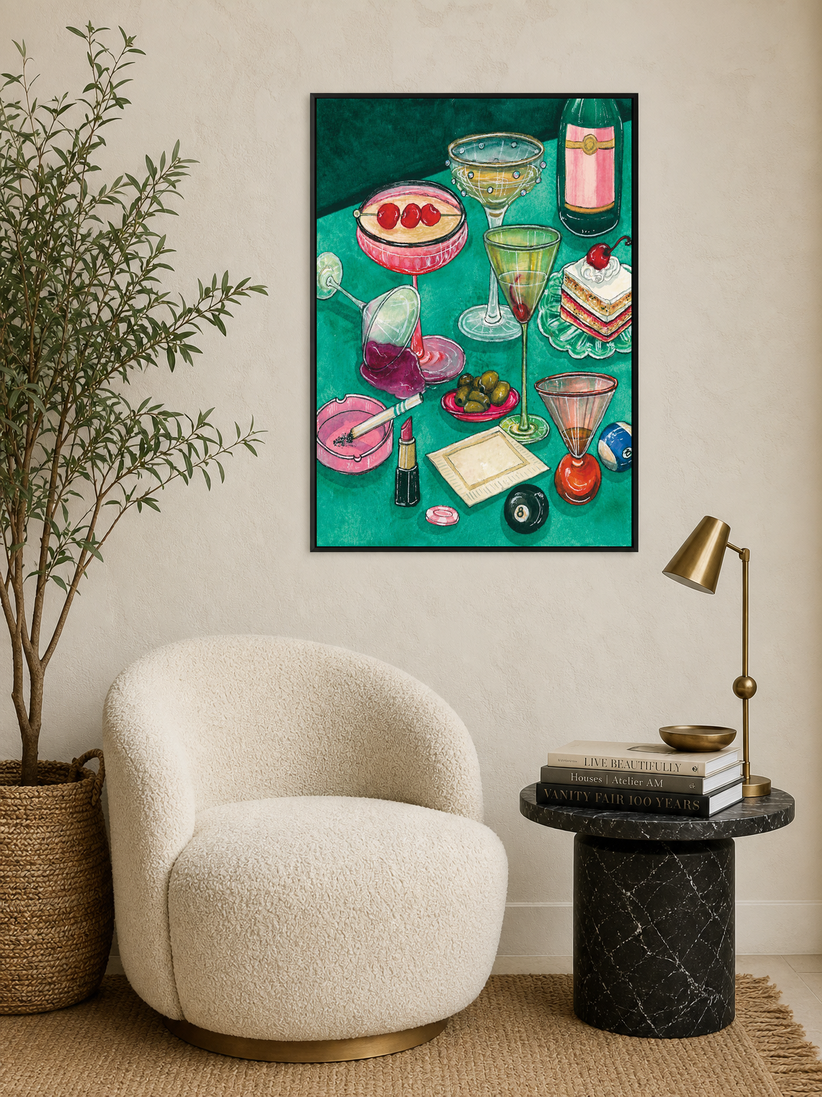 Wall Art Print - black framed