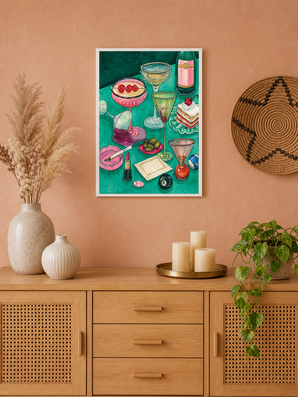 Wall Art Print - white framed