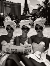 Glamorous Poolside Paris Wall Art Print