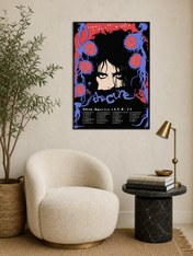 The Cure Concert Poster Wall Art Print - black framed