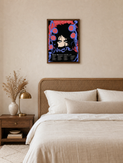 The Cure Concert Poster Wall Art Print - dark wood framed