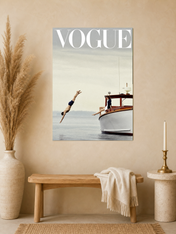 Vogue Boat Diver Photography Wall Art Print - unframed mockup