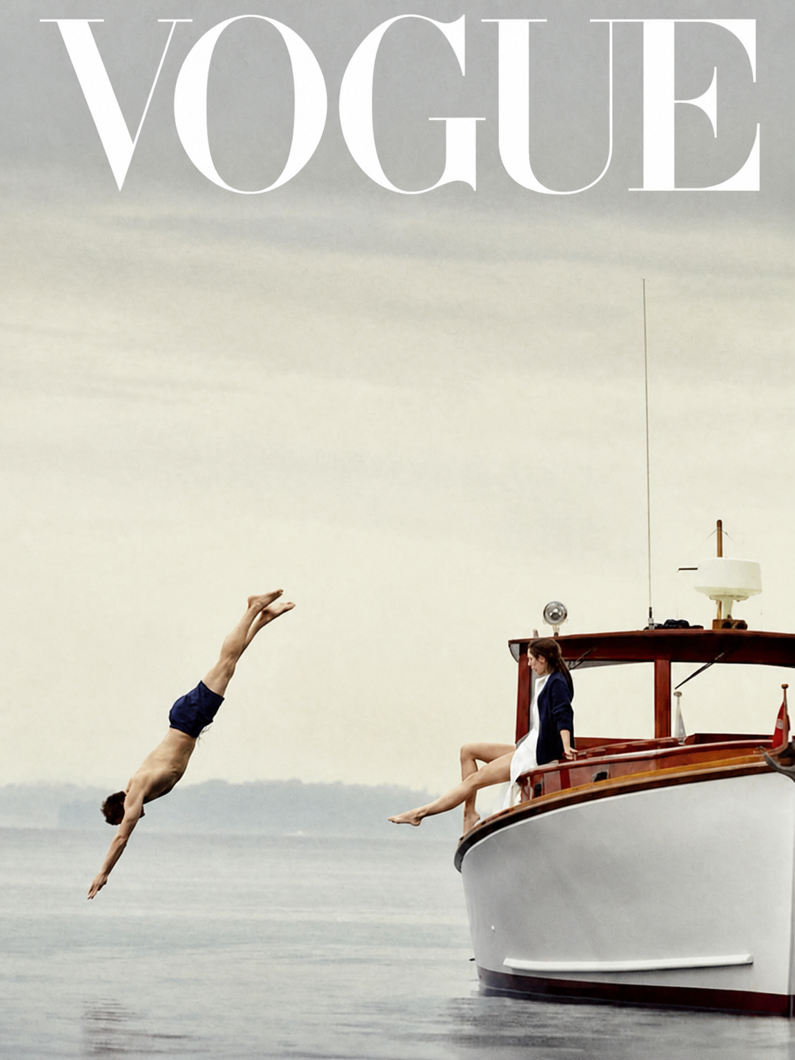 Vogue Boat Diver Photography Wall Art Print - unframed
