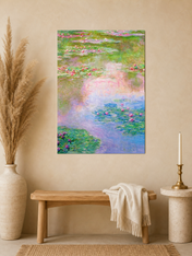 Impressionist Water Lilies Wall Art Print - unframed mockup