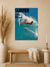Vintage Surfer Magazine Cover Wall Art Print - unframed mockup