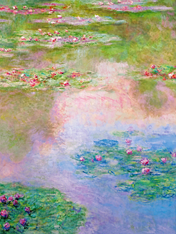Impressionist Water Lilies Wall Art Print - unframed