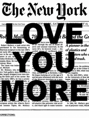 LOVE YOU MORE Typography Wall Art Print - unframed