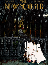 Vintage New Yorker Halloween Wall Art Print