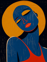 Modern Abstract Portrait Wall Art Print
