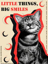 Little Things Big Smiles Cat Wall Art Print