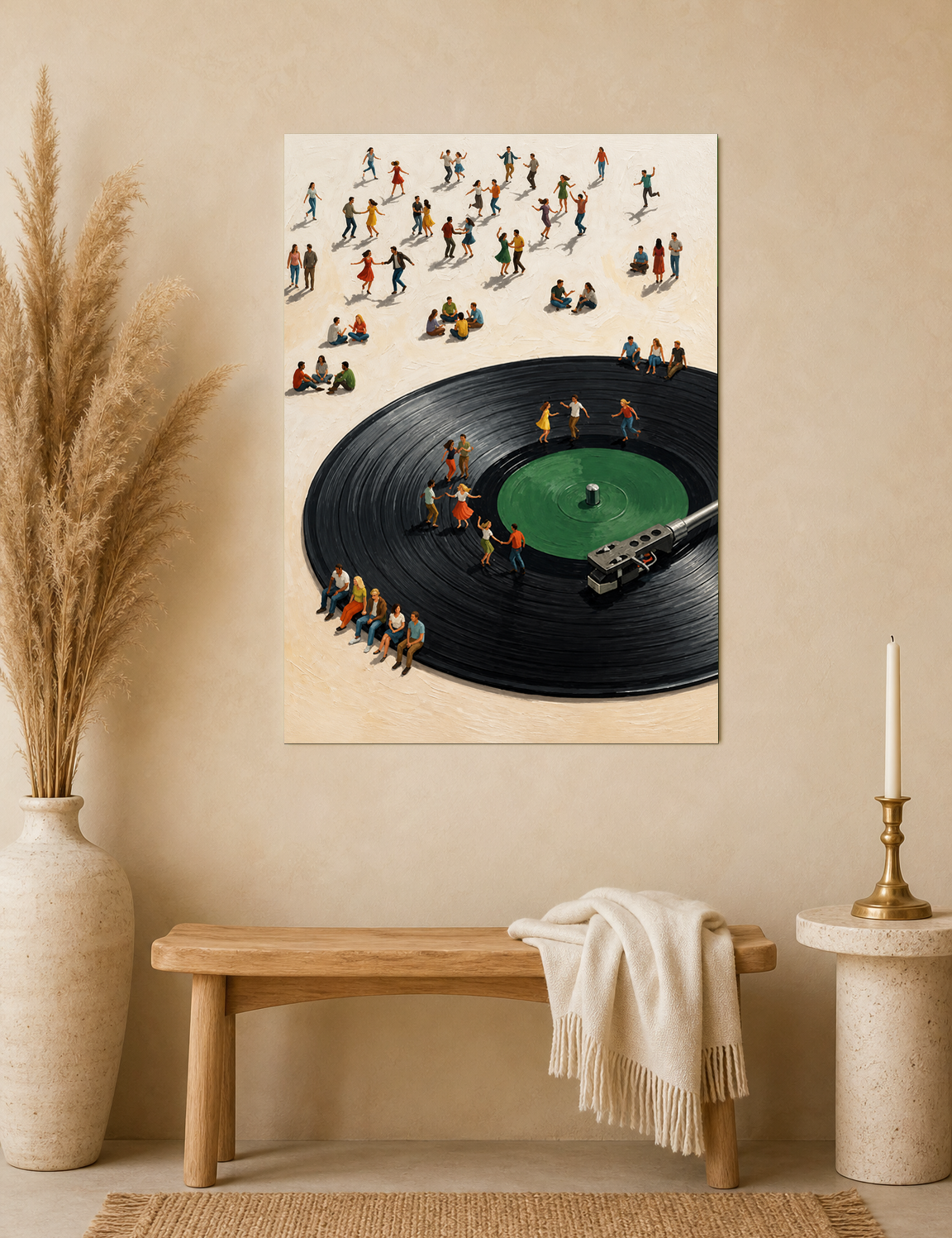 Dancing on the Record Wall Art Print - unframed mockup