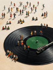 Dancing on the Record Wall Art Print - unframed