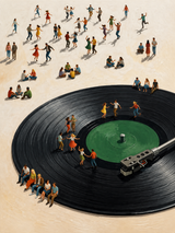 Dancing on the Record Wall Art Print