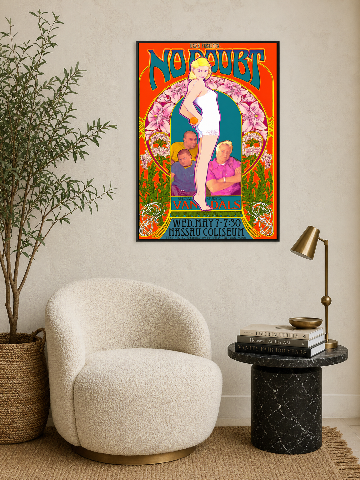No Doubt Concert Poster Wall Art Print - black framed