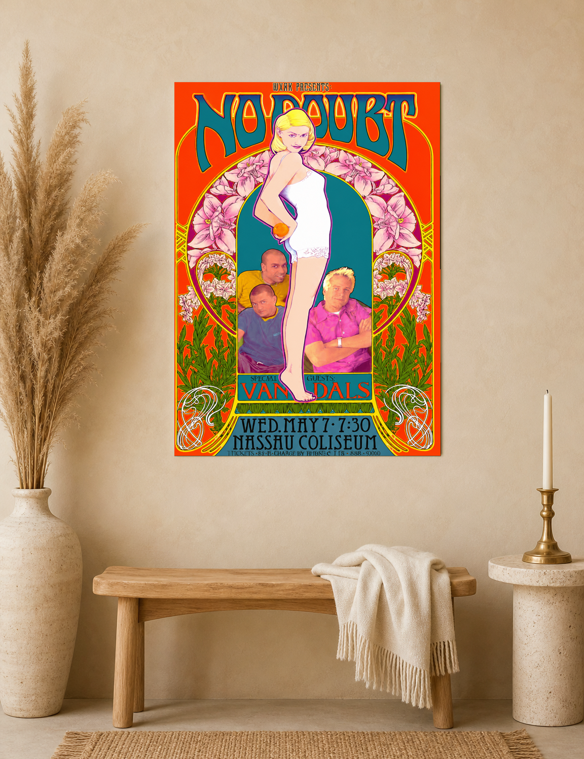 No Doubt Concert Poster Wall Art Print - unframed mockup