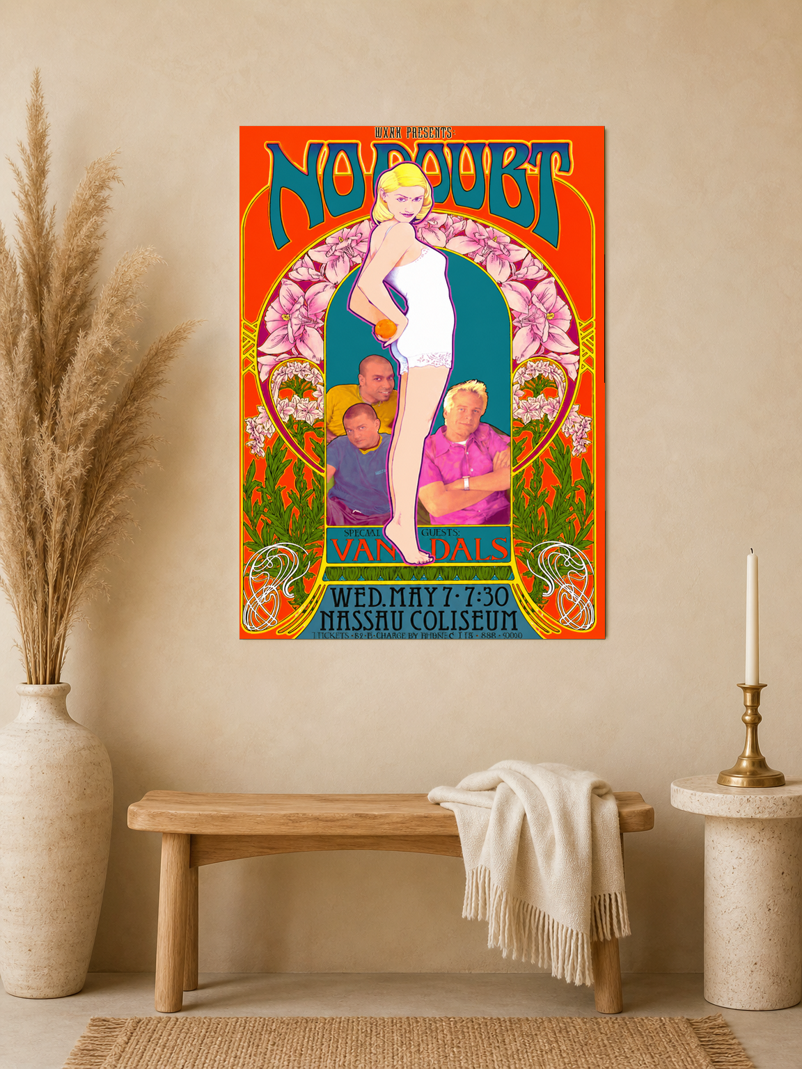 No Doubt Concert Poster Wall Art Print - unframed mockup