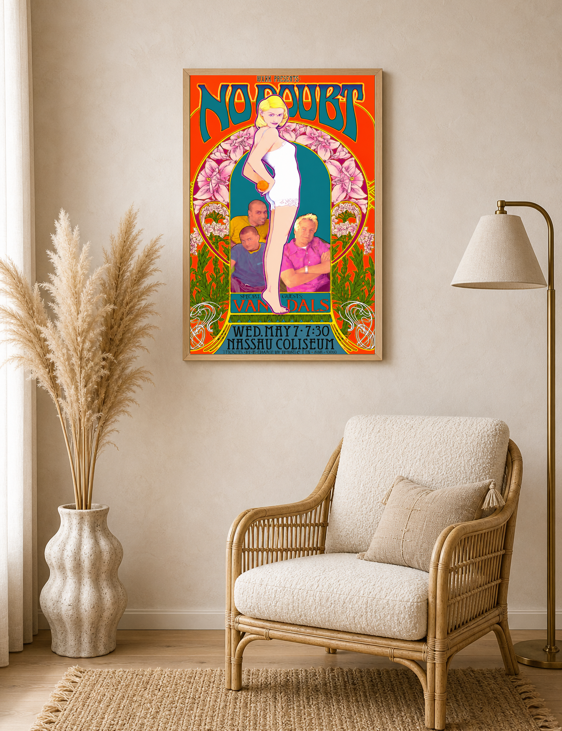 No Doubt Concert Poster Wall Art Print - wood framed poster
